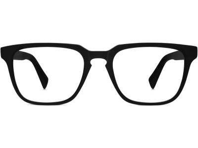 Front View Image of Burke Eyeglasses Collection, by Warby Parker Brand, in Black Matte Eclipse Color