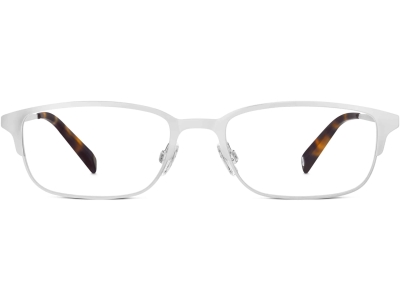 Front View Image of Graham Eyeglasses Collection, by Warby Parker Brand, in Polished Silver Color