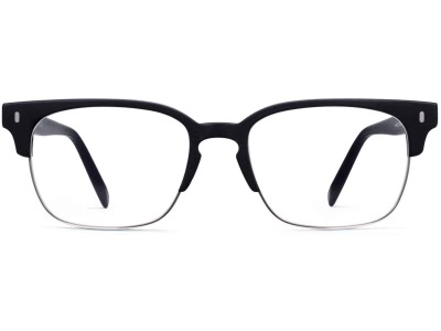 Front View Image of Ames Eyeglasses Collection, by Warby Parker Brand, in Black Matte Color