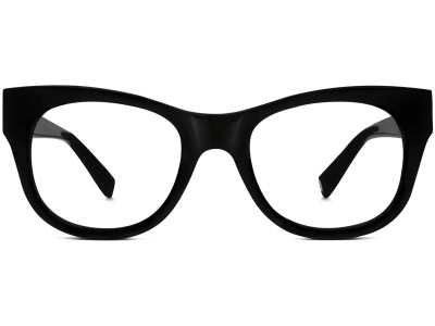 Front View Image of Ella Eyeglasses Collection, by Warby Parker Brand, in Jet Black Color