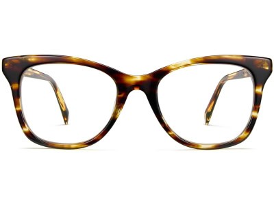Front View Image of Hallie Eyeglasses Collection, by Warby Parker Brand, in Stripped Sassafras Color