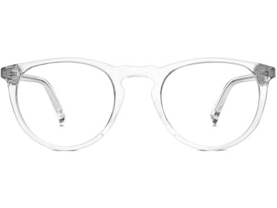 Front View Image of Haskell Eyeglasses Collection, by Warby Parker Brand, in Crystal Color