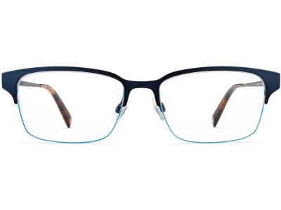 Front View Image of James Eyeglasses Collection, by Warby Parker Brand, in Brushed Navy Color