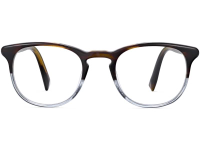 Front View Image of Baker Eyeglasses Collection, by Warby Parker Brand, in Eastern Bluebird Fade Color