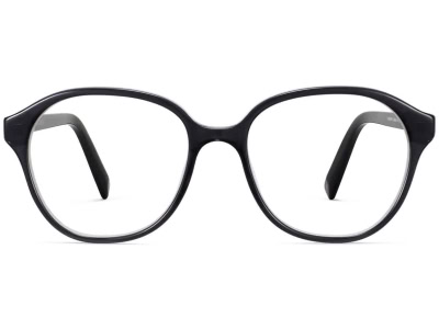 Front View Image of Carrington Eyeglasses Collection, by Warby Parker Brand, in Layered Jet Black Crystal Color