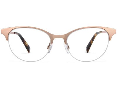 Front View Image of Esther Eyeglasses Collection, by Warby Parker Brand, in Rose Gold Color