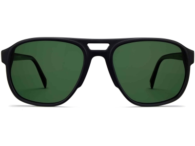 Front View Image of Hatcher Sunglasses Collection, by Warby Parker Brand, in Jet Black Color