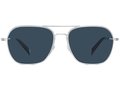 Front View Image of Abe Sunglasses Collection, by Warby Parker Brand, in Polished Silver Color