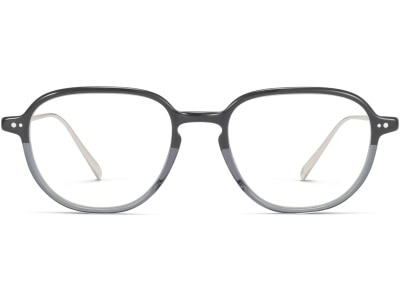 Front View Image of Beasley Eyeglasses Collection, by Warby Parker Brand, in Stone Fade with Polished Silver Color