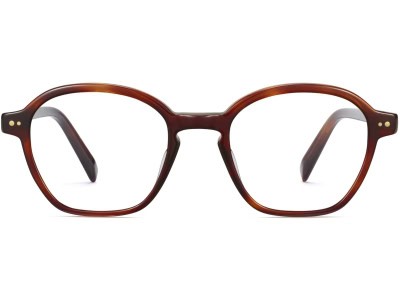 Front View Image of Britten Eyeglasses Collection, by Warby Parker Brand, in Amber Tortoise Color