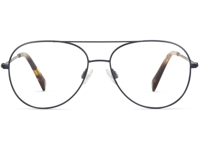 Front View Image of York Eyeglasses Collection, by Warby Parker Brand, in Brushed Navy Color