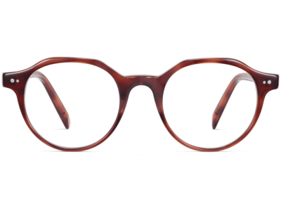 Front View Image of Begley Eyeglasses Collection, by Warby Parker Brand, in Amber Tortoise Color