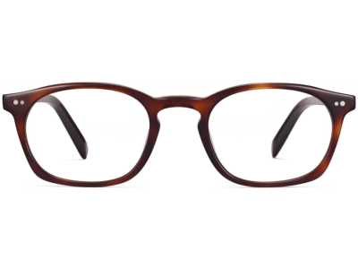 Front View Image of Dalton Eyeglasses Collection, by Warby Parker Brand, in Crystal with Rye Tortoise Color