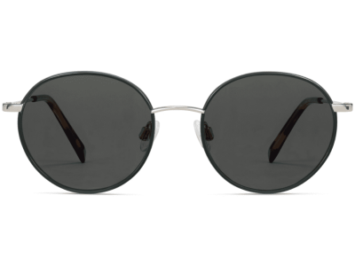 Front View Image of Duncan Sunglasses Collection, by Warby Parker Brand, in Forest Green with Polished Gold Color