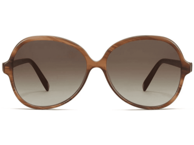 Front View Image of Karina Sunglasses Collection, by Warby Parker Brand, in Striped Affogato Color