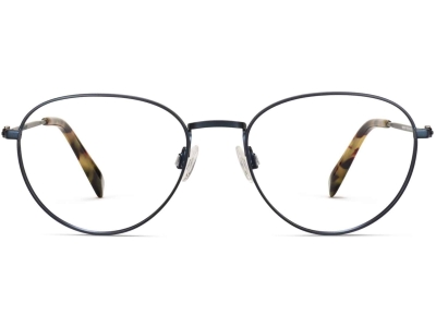 Front View Image of Hawkins Eyeglasses Collection, by Warby Parker Brand, in Brushed Navy Color