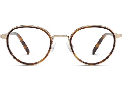 Front View Image of Nestor Eyeglasses Collection, by Warby Parker Brand, in Oak Barrel with Riesling Color