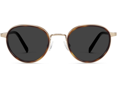 Front View Image of Nestor Sunglasses Collection, by Warby Parker Brand, in Oak Barrel with Riesling Color