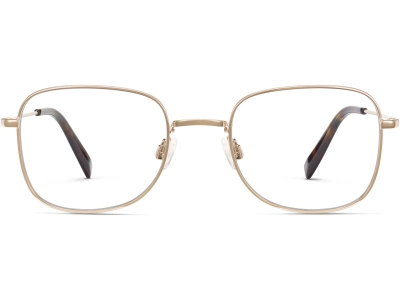 Front View Image of Gifford Eyeglasses Collection, by Warby Parker Brand, in Polished Gold Color