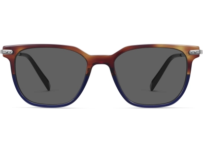Front View Image of Rawlins Sunglasses Collection, by Warby Parker Brand, in Midnight Tortoise Fade with Polished Silver Color